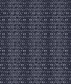 Seabrook Designs Capsule Geometric Denim Blue & Metallic Silver Wallpaper