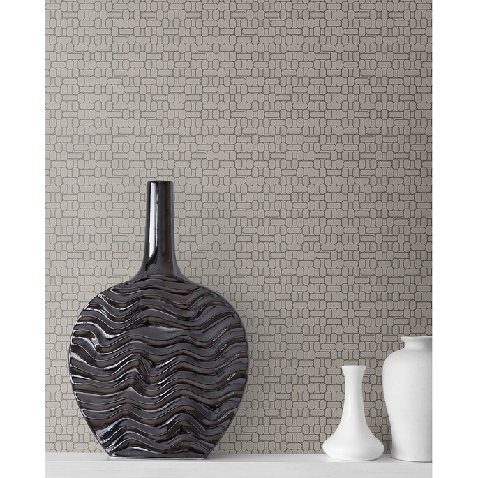 Seabrook Designs Capsule Geometric Nobel Grey Wallpaper image 2 of 3
