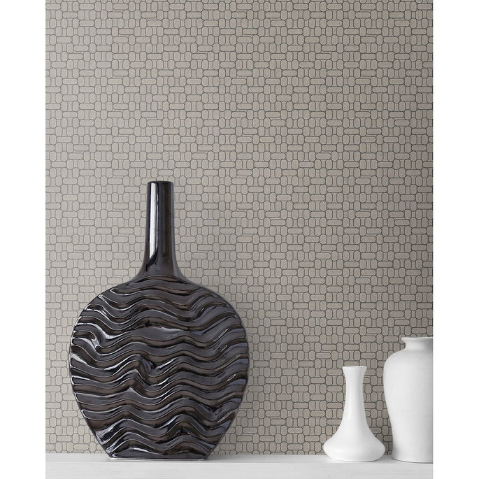 Seabrook Designs Capsule Geometric Nobel Grey Wallpaper image 2 of 3