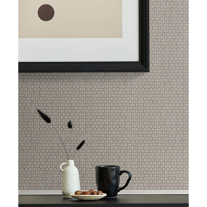 Seabrook Designs Capsule Geometric Nobel Grey Wallpaper image 3 of 3