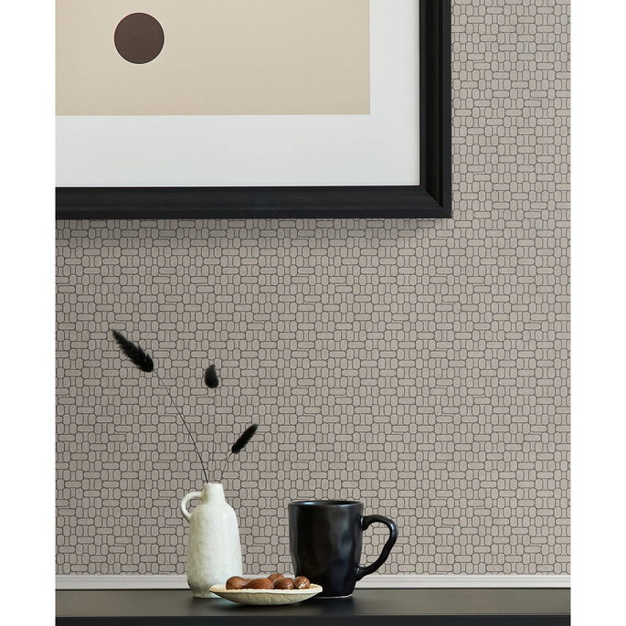 Seabrook Designs Capsule Geometric Nobel Grey Wallpaper image 3 of 3