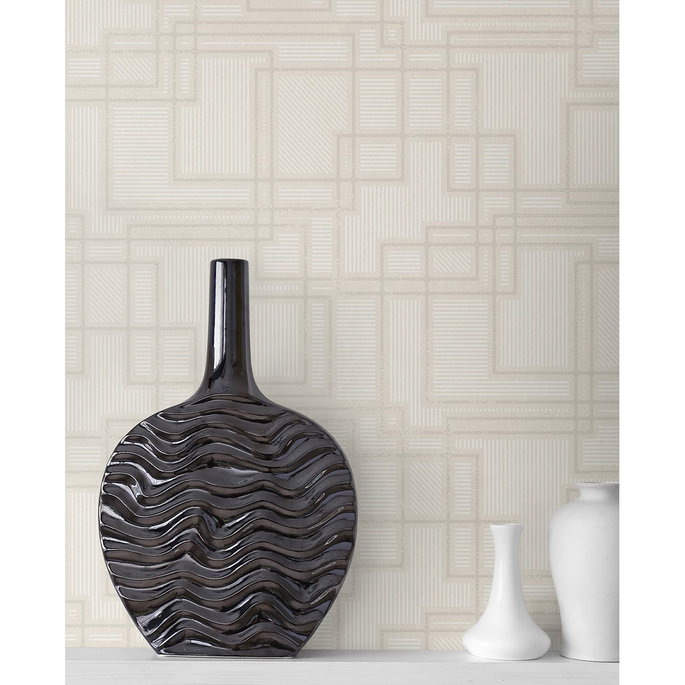 Seabrook Designs Bauhaus Cityscape Linen Wallpaper image 2 of 2