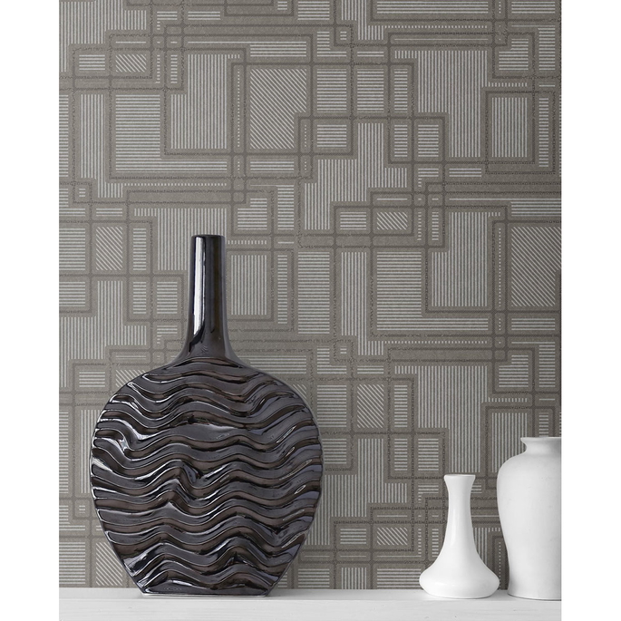 Seabrook Designs Bauhaus Cityscape Hammered Steel Wallpaper image 3 of 3