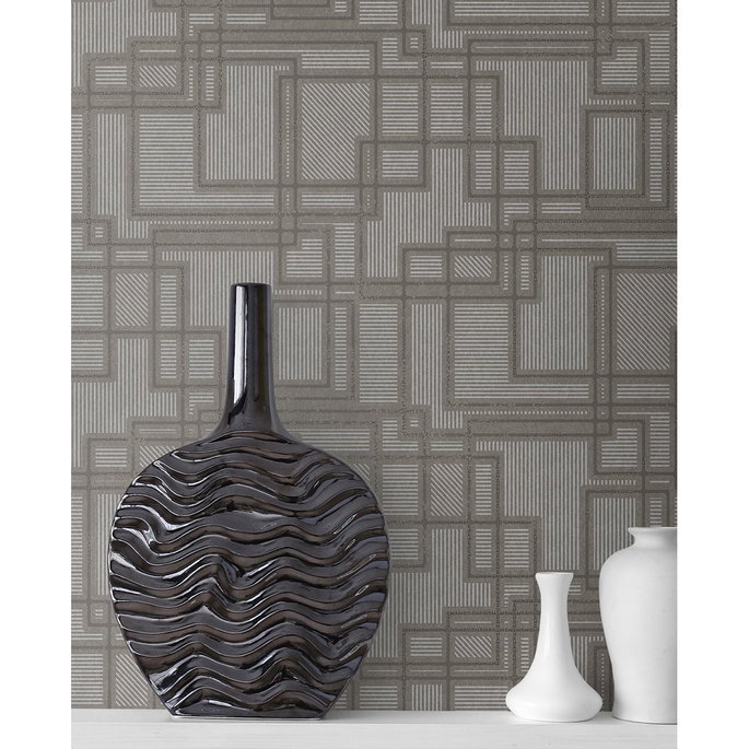 Seabrook Designs Bauhaus Cityscape Hammered Steel Wallpaper image 3 of 3