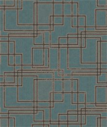 Seabrook Designs Bauhaus Cityscape Perry Teal & Warm Stone Wallpaper