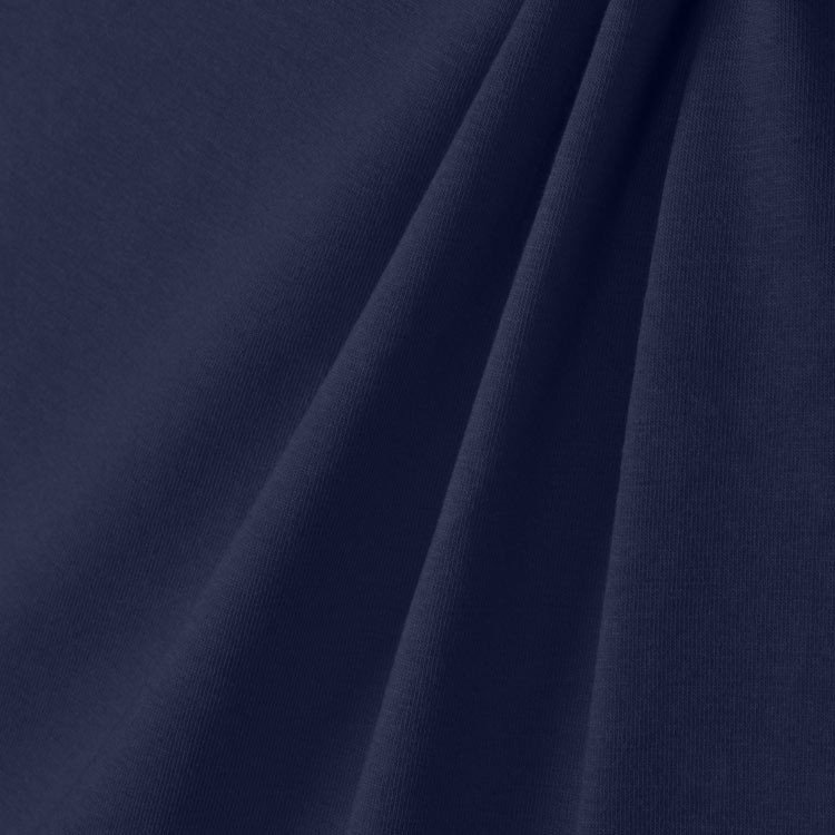 Robert Kaufman Navy Laguna Cotton Jersey Fabric | OnlineFabricStore