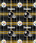 Fabric Traditions Pittsburgh Steelers Plaid NFL Flannel Fabric