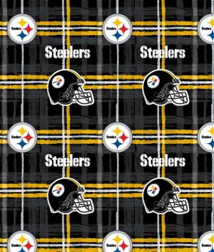 Fabric Traditions Pittsburgh Steelers Plaid NFL Flannel Fabric