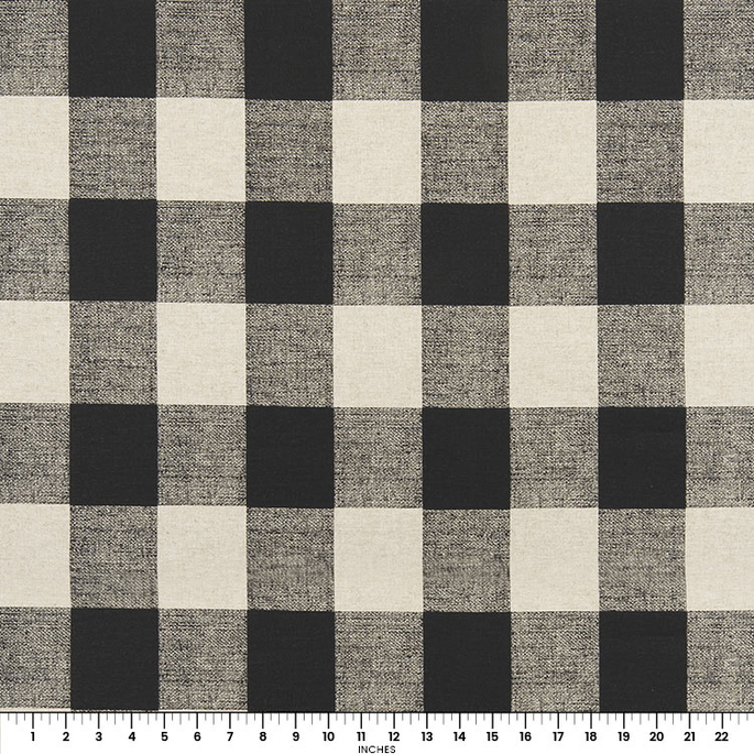 Premier Prints Anderson Black Linen Fabric image 2 of 2