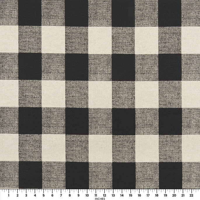 Premier Prints Anderson Black Linen Fabric image 2 of 2