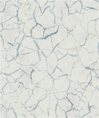 Seabrook Designs Lenox Hill Crackle Blue & Off-White Wallpaper