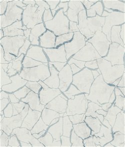 Seabrook Designs Lenox Hill Crackle Blue & Off-White Wallpaper