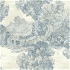 Seabrook Designs Lenox Hill Scenic Blue & Off-White Wallpaper - Image 1