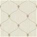 Seabrook Designs Lenox Hill Ogee Metallic Gold &amp; Off-White Wallpaper thumbnail image 1 of 2