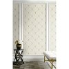 Seabrook Designs Lenox Hill Ogee Metallic Gold & Off-White Wallpaper - Image 2