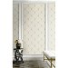 Seabrook Designs Lenox Hill Ogee Metallic Gold &amp; Off-White Wallpaper thumbnail image 2 of 2