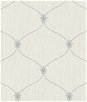 Seabrook Designs Lenox Hill Ogee Off-White & Blue Wallpaper