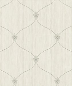 Seabrook Designs Lenox Hill Ogee Off-White & Gray Wallpaper