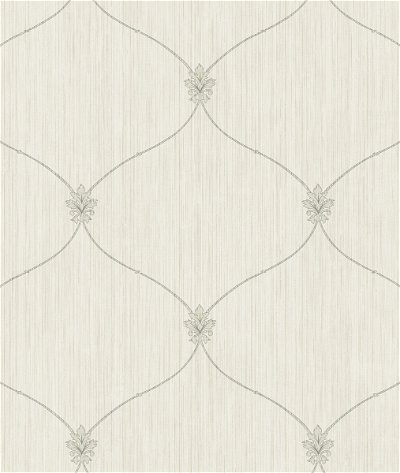 Seabrook Designs Lenox Hill Ogee Off-White & Gray Wallpaper