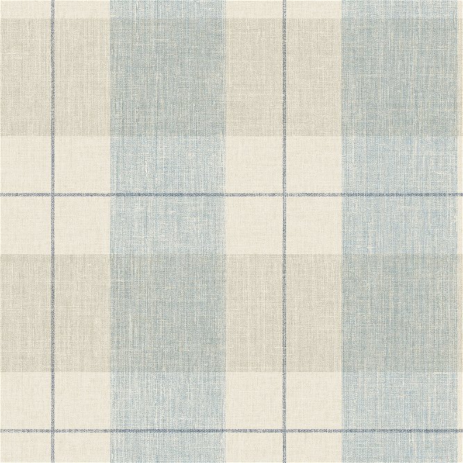 Seabrook Designs Newcastle Plaid Blue &amp; Off-White Wallpaper
