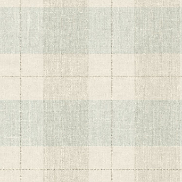 Seabrook Designs Newcastle Plaid Light Teal & Off-White Wallpaper