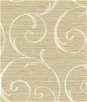 Seabrook Designs Notting Hill Scroll Tan & Off-White Wallpaper