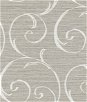 Seabrook Designs Notting Hill Scroll Gray & White Wallpaper