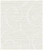 Seabrook Designs Notting Hill Scroll Light Gray & White Wallpaper
