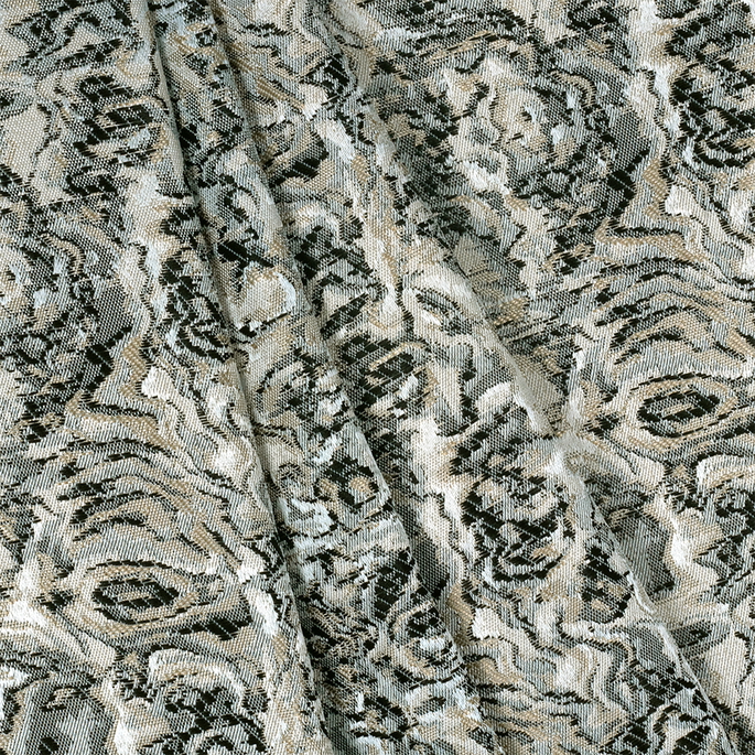 Le Krisel 118" Jacquard Black Fabric image 2 of 2