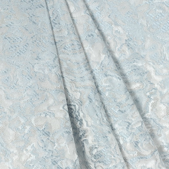 Le Krisel 118" Jacquard Cerulean Fabric image 2 of 2