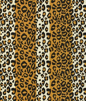 Gold Leopard Cotton Print Fabric