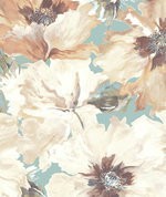 Seabrook Designs Cecita Terra Cotta & Teal Wallpaper