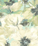 Seabrook Designs Cecita Green & Off-White Wallpaper
