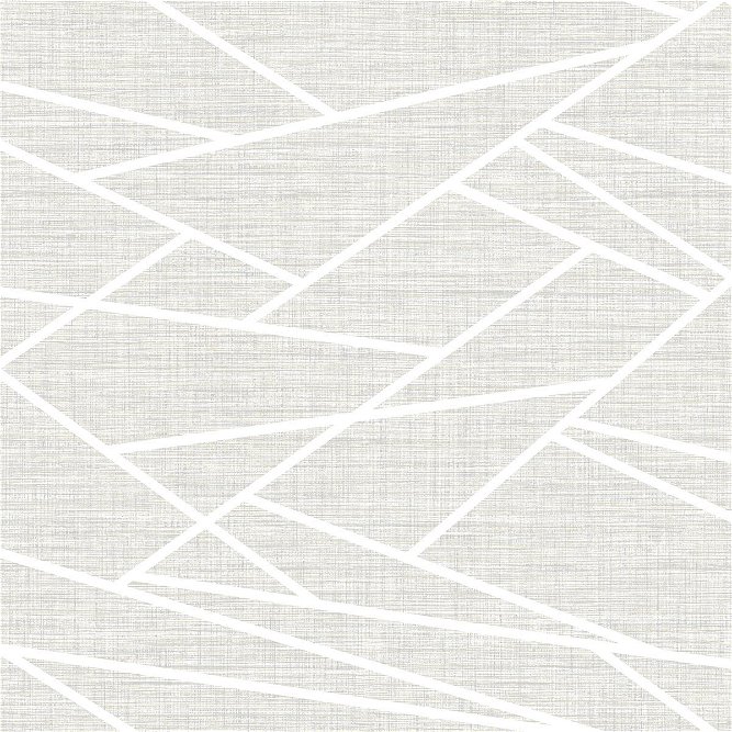 Seabrook Designs Cecita Puzzle Heather Gray &amp; White Wallpaper
