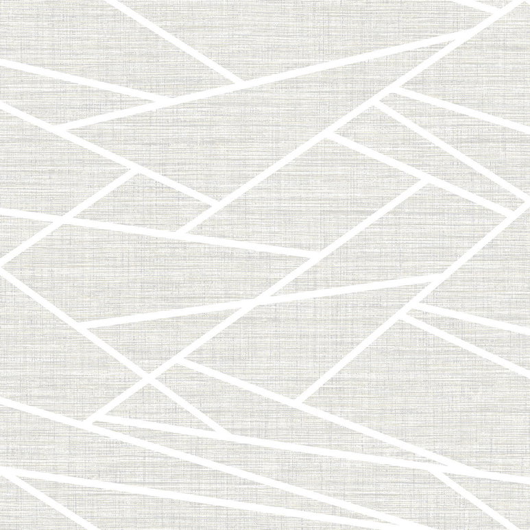 Seabrook Designs Cecita Puzzle Heather Gray &amp; White Wallpaper