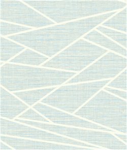 Seabrook Designs Cecita Puzzle Baby Blue & White Wallpaper
