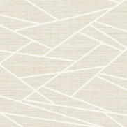 Seabrook Designs Cecita Puzzle Light Tan & White Wallpaper