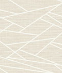 Seabrook Designs Cecita Puzzle Light Tan & White Wallpaper