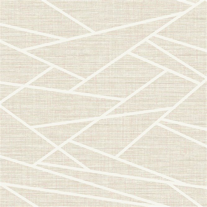 Seabrook Designs Cecita Puzzle Light Tan &amp; White Wallpaper