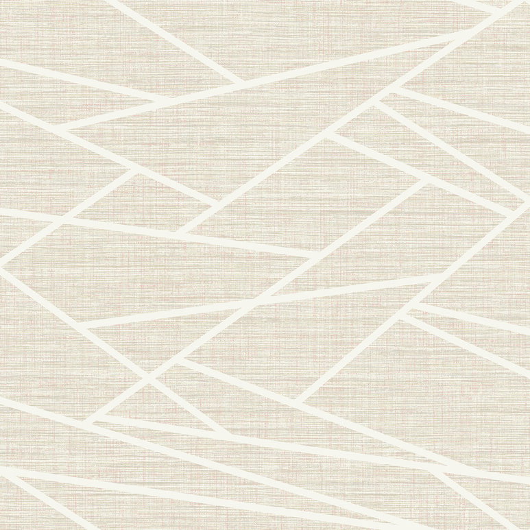 Seabrook Designs Cecita Puzzle Light Tan &amp; White Wallpaper