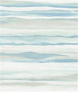 Seabrook Designs Kentmere Waves Sky Blue & Off-White Wallpaper