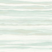 Seabrook Designs Kentmere Waves Teal & Off-White Wallpaper