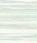 Seabrook Designs Kentmere Waves Teal & Off-White Wallpaper