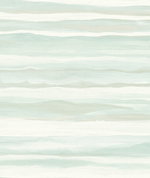 Seabrook Designs Kentmere Waves Teal & Off-White Wallpaper