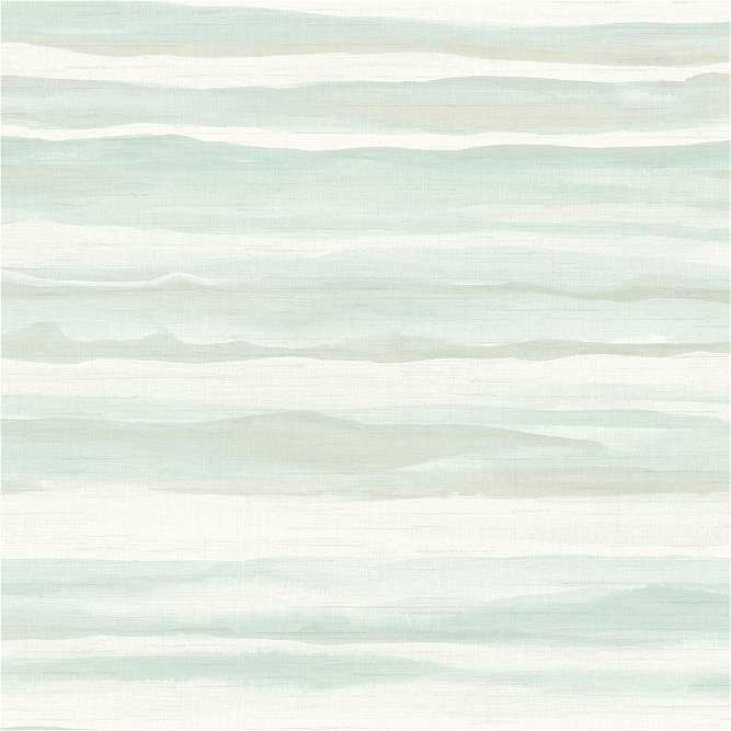 Seabrook Designs Kentmere Waves Teal &amp; Off-White Wallpaper