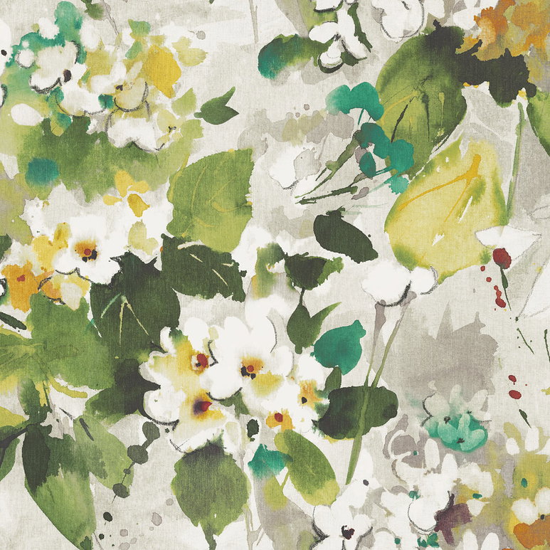 Seabrook Designs Chambon Moss Green &amp; Gray Wallpaper