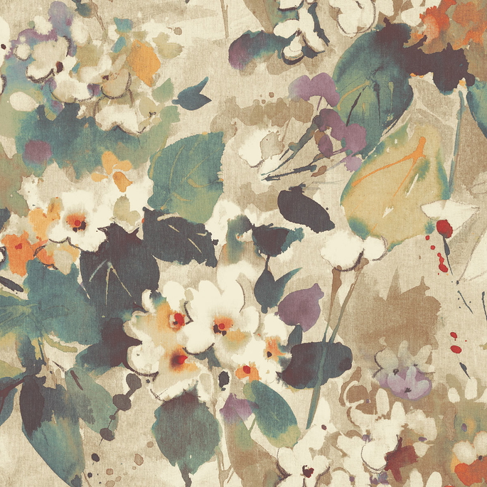 Seabrook Designs Chambon Ocean Blue &amp; Latte Wallpaper image 1 of 2