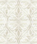 Seabrook Designs Chambon Ogee Light Beige & Off-White Wallpaper