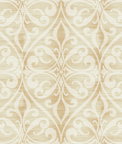 Seabrook Designs Chambon Ogee Pumpkin & Off-White Wallpaper