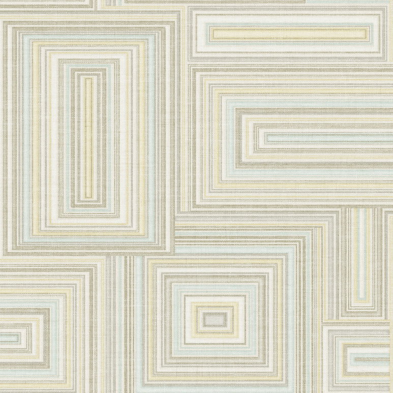 Seabrook Designs Attersee Squares Tan &amp; Beige Wallpaper